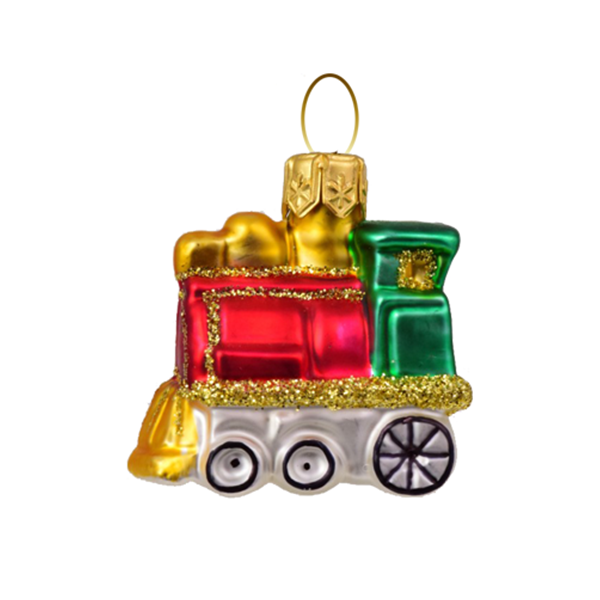 Train - Small Christmas Ornament - Green