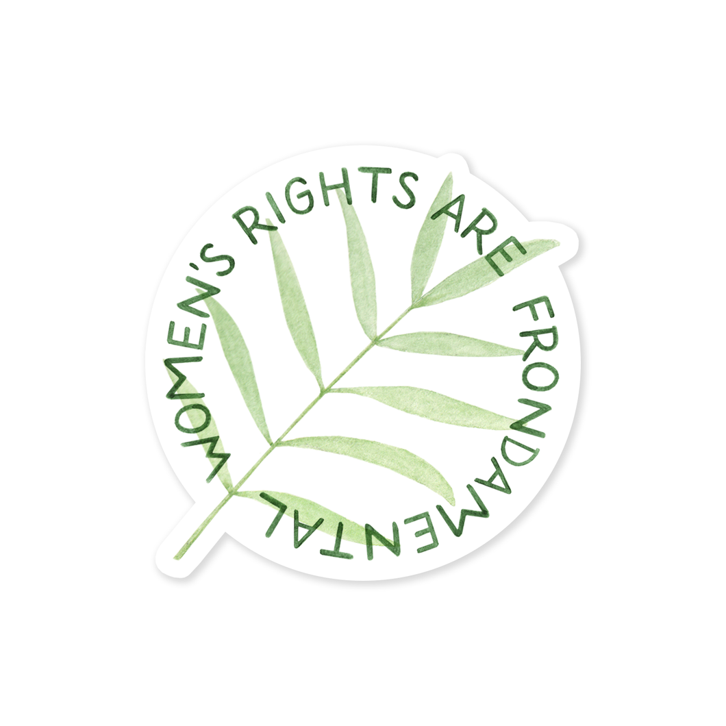 Frond-amental Rights Feminist Plant Sticker
