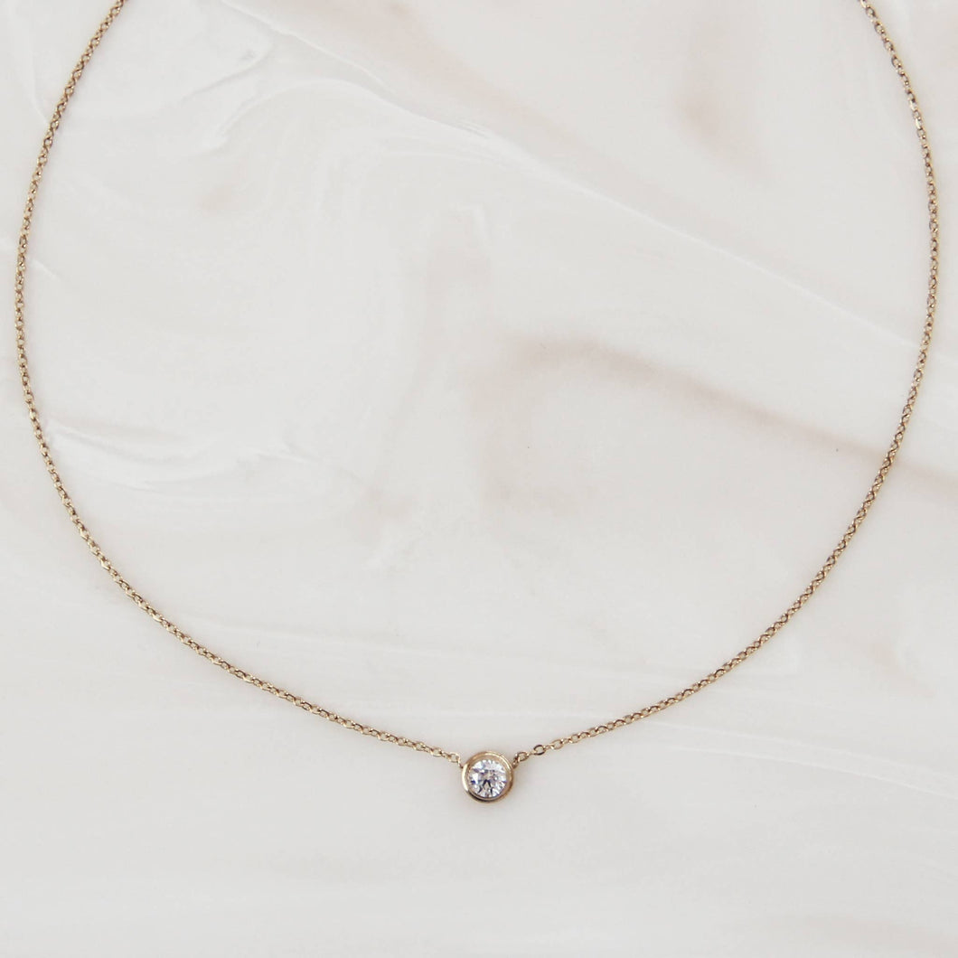 Bezel Stone Choker or Necklace