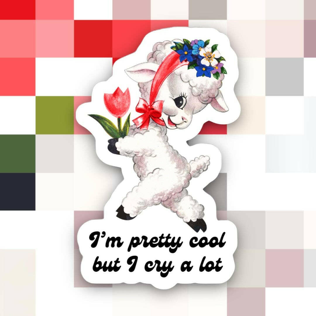 I’m Pretty Cool But I Cry a Lot Sticker.