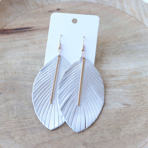 Silver Leather Bar Fringe.