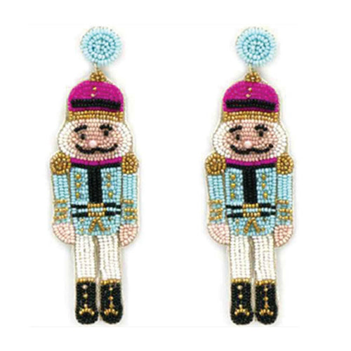 Pink Nutcracker Earrings.