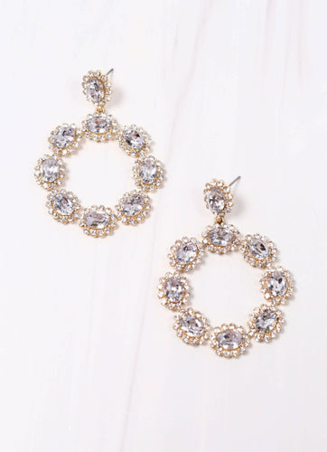 Marcie Crystal Drop Earring CLEAR.