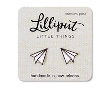 Load image into Gallery viewer, Paper Airplane Earrings
