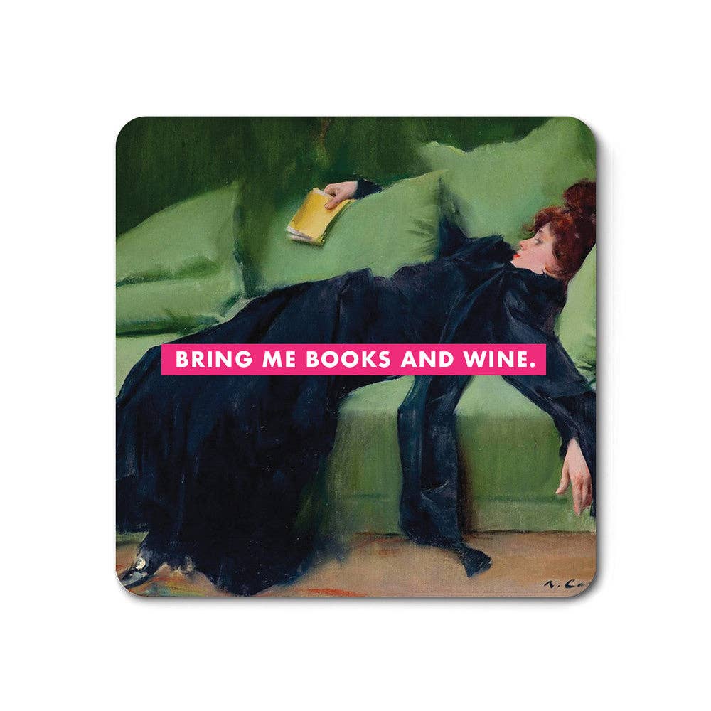 Books and Wine - Magnet