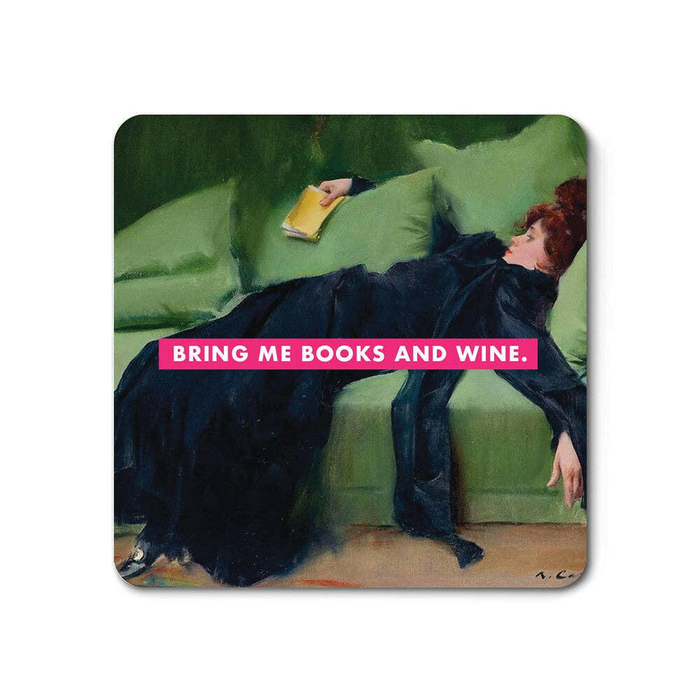 Books and Wine - Magnet.