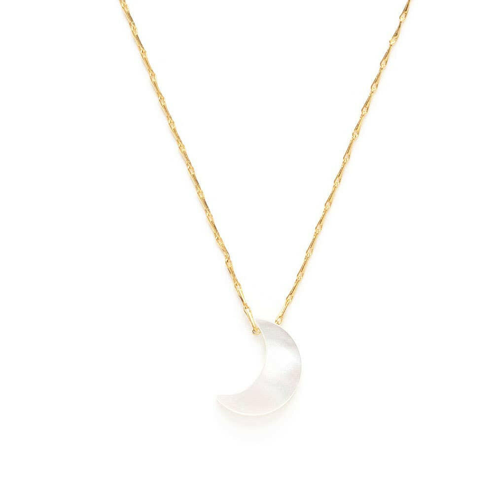 Mother of Pearl Moon Necklace.