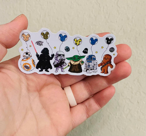 Star Wars with Balloons- Star Wars Sticker.