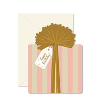 Load image into Gallery viewer, Birthday Gift die-cut folded Greeting Card.
