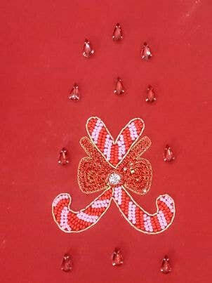 Candy Cane Christmas Seed Bead Headband OBX Prep Exclusive.