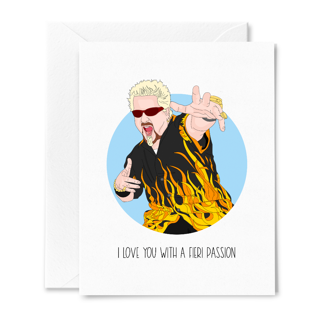 I Love You with a Fieri Passion Card.