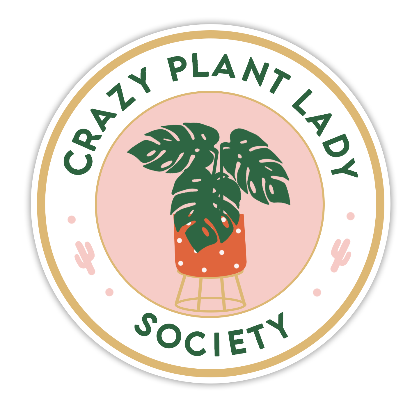 Crazy Plant Lady Society Sticker.