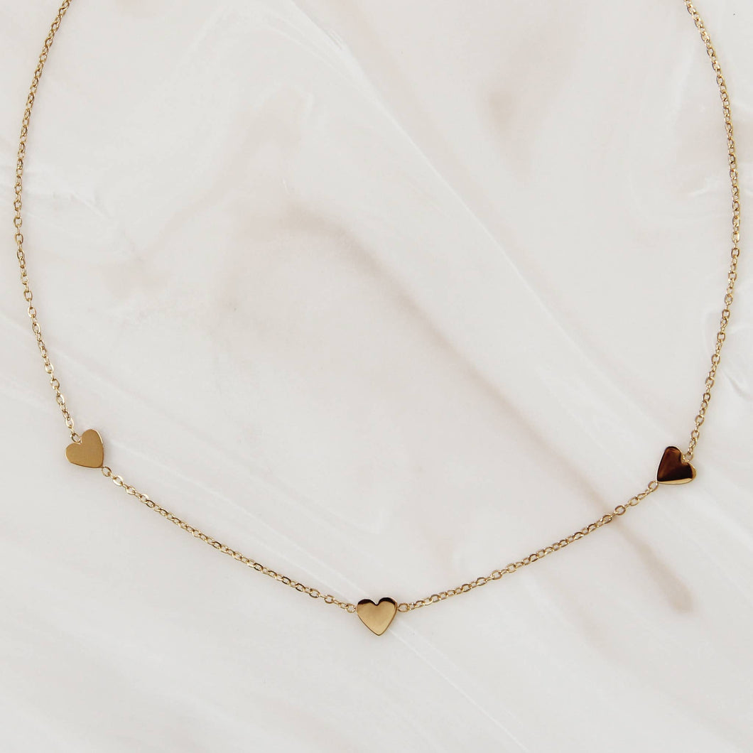 Three Heart Choker or Necklace