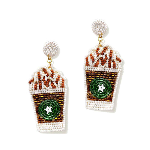 Love You A Latte Earrings.