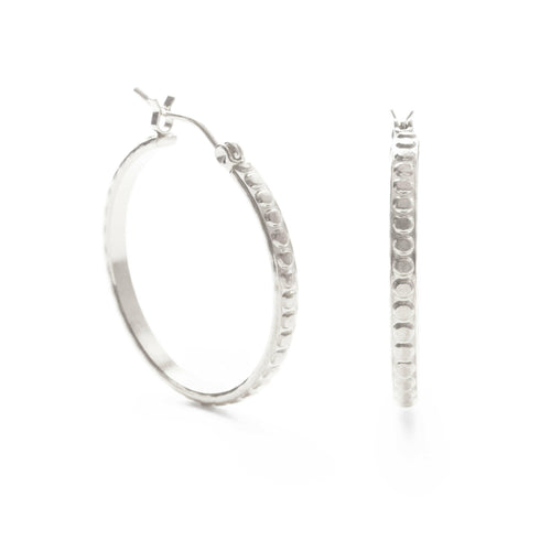 Beaded Hoops - 1.25