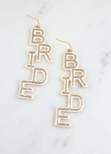 Bride Drop Earring WHITE.