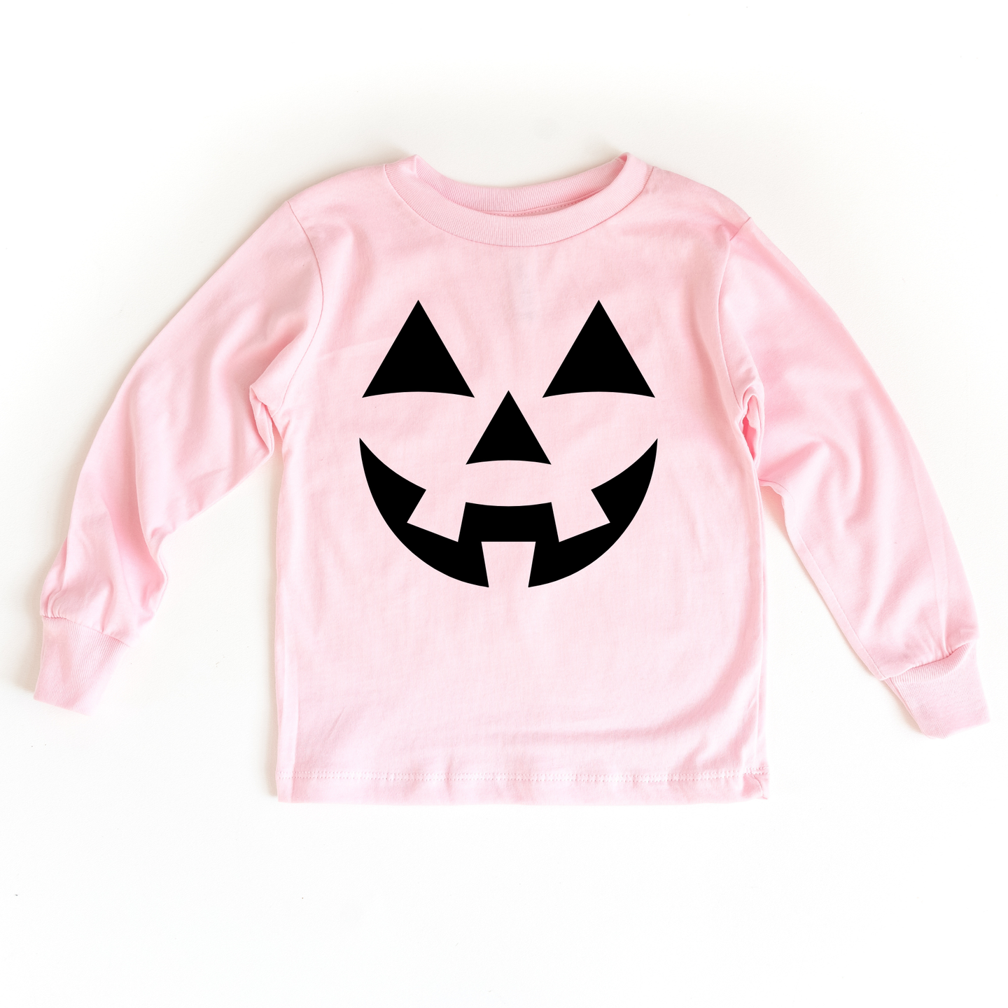 Jack O Lantern Face Halloween Toddler and Youth Long Sleeve.