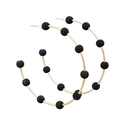 Black & Gold Bead Hoops.
