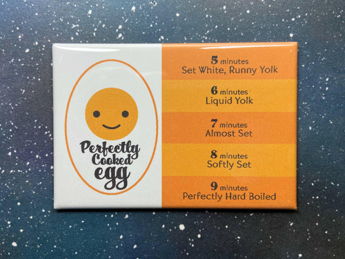 Perfectly Cooked Egg Chart Magnet - Kitchen Reference -.