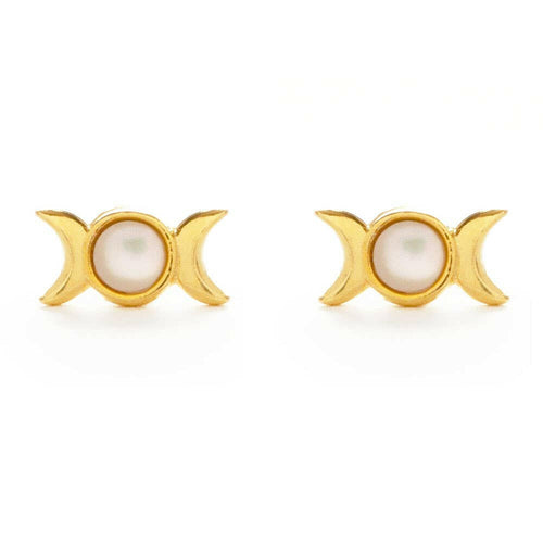 Moon Phases Stud Earrings.