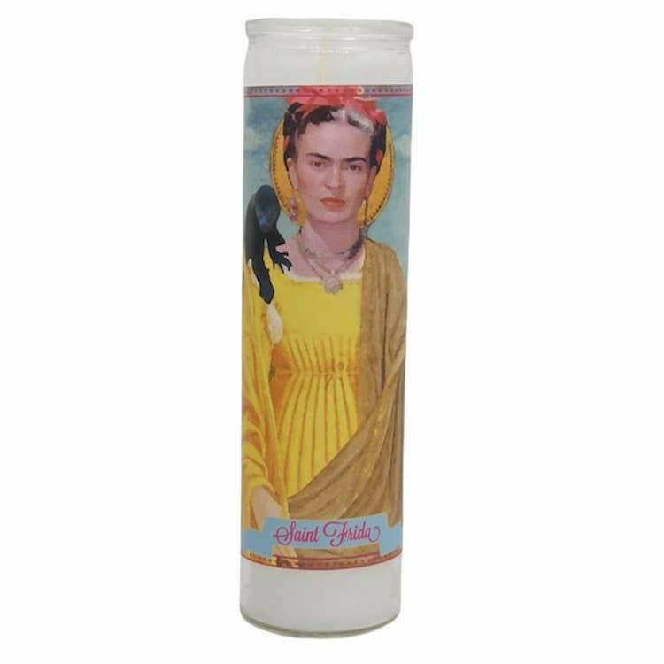 Frida Kahlo Devotional Prayer Saint Candle.