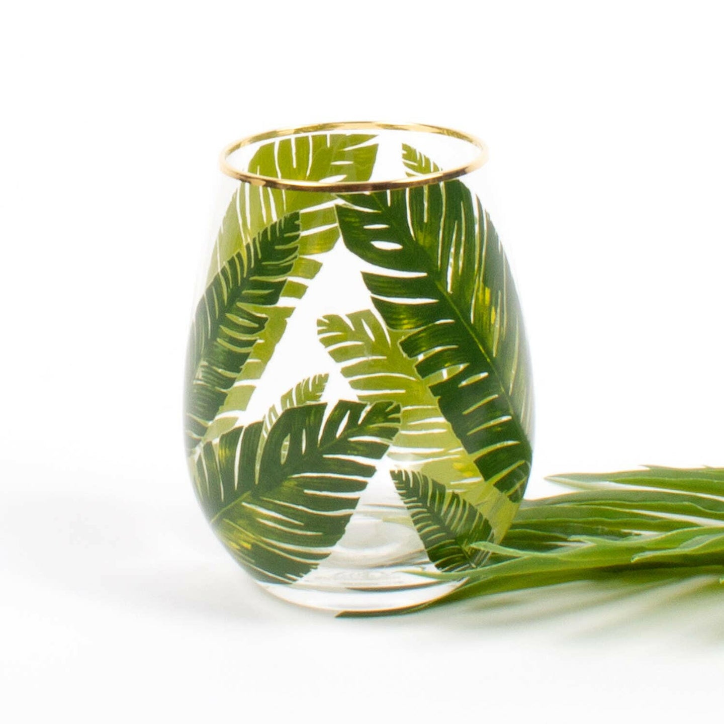 20oz Palm Stemless Wine Glass.