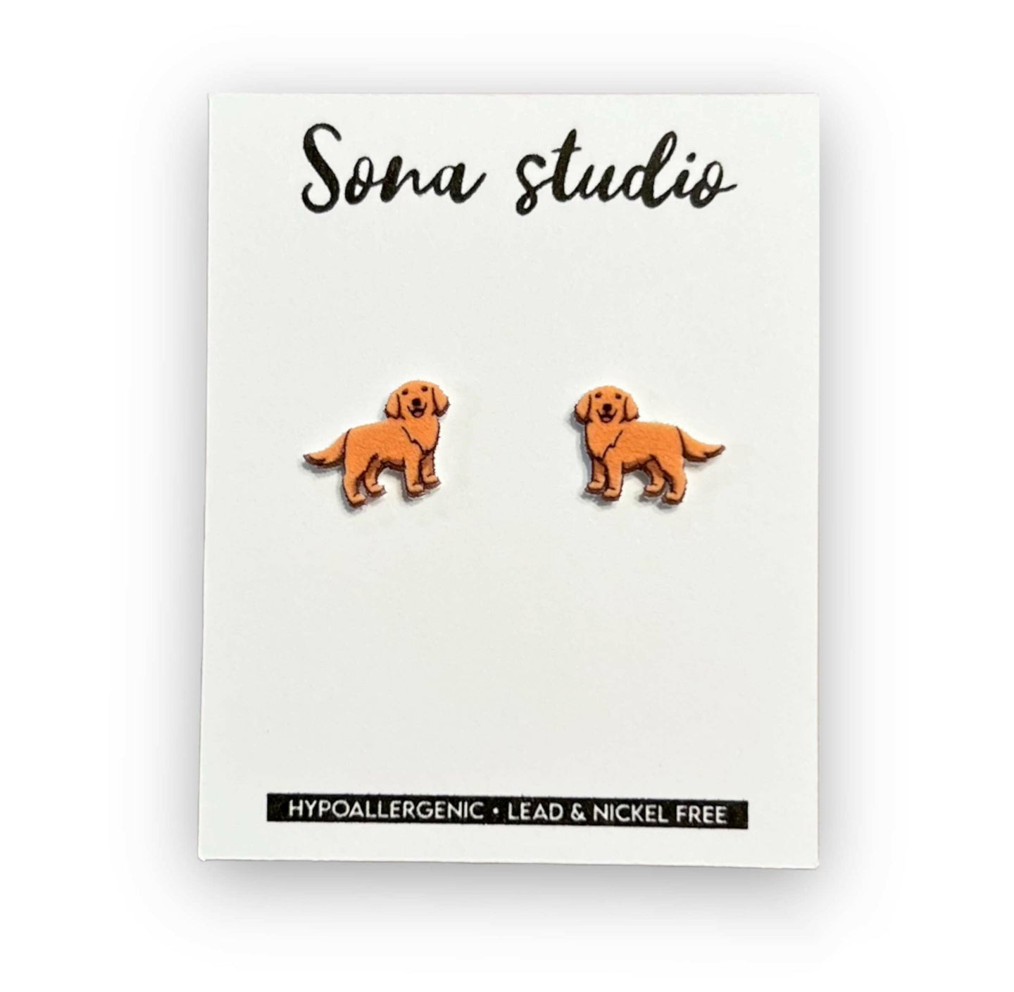 Golden Retriever Earrings.