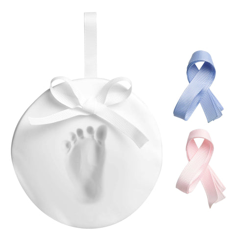 Babyprints Keepsake Hanging Ornament, White.