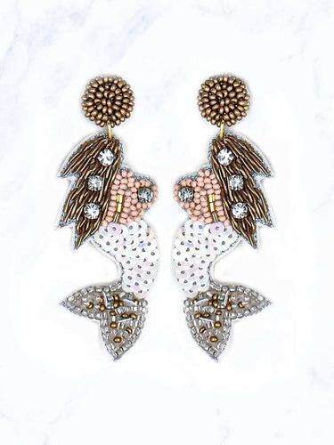 Beaded Mermaid Earrings.