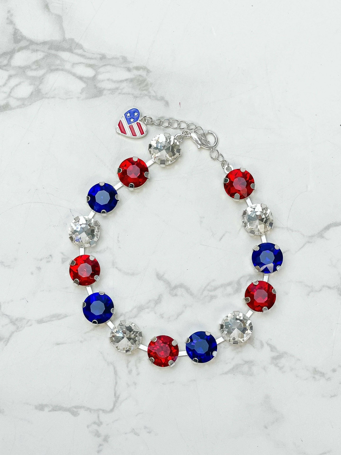 Patriotic Jewel Charm Bracelet.