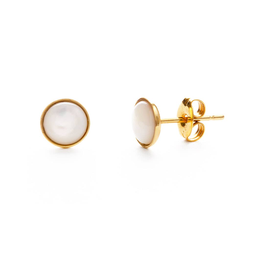 6mm Mother of Pearl Studs