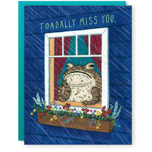 Toadally Miss You Card.