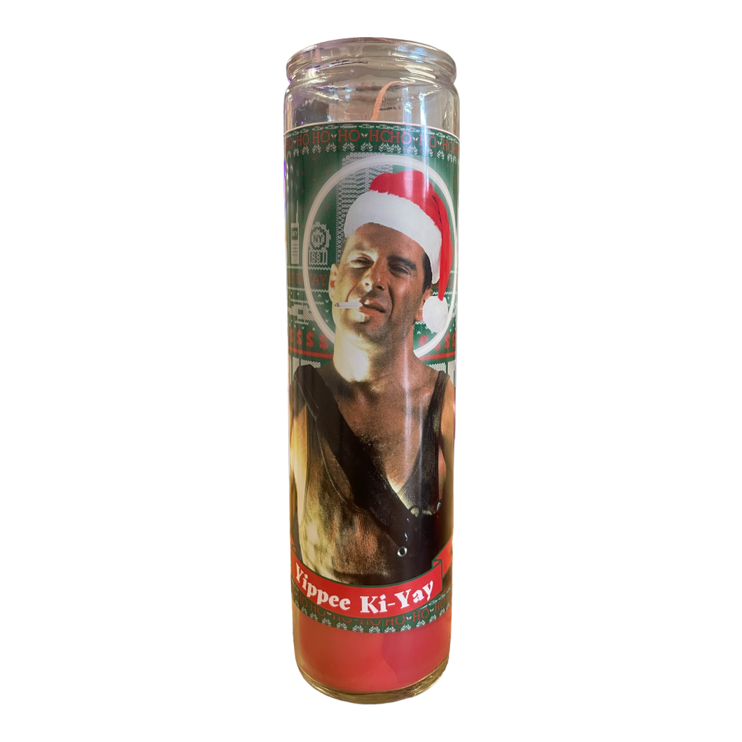 Die Hard Bruce Willis Christmas Prayer Candle