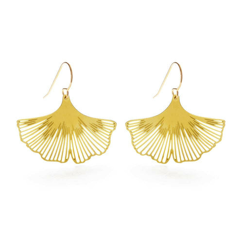 Ginkgo Leaf Earrings.