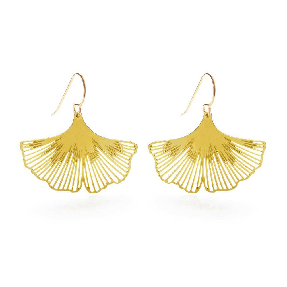 Ginkgo Leaf Earrings.