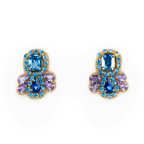 Sadie Studs in Blue/Purple.