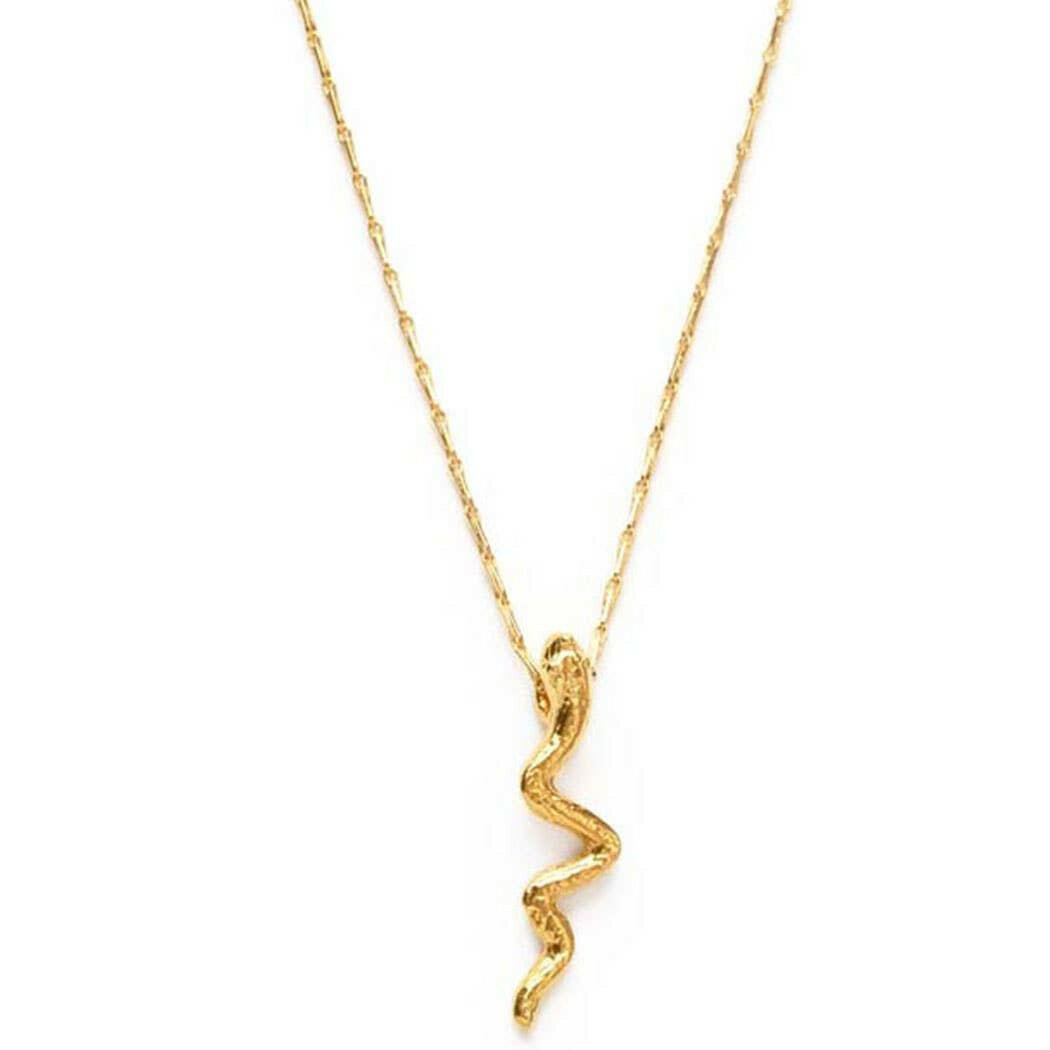 Tiny Gold Serpent Necklace.