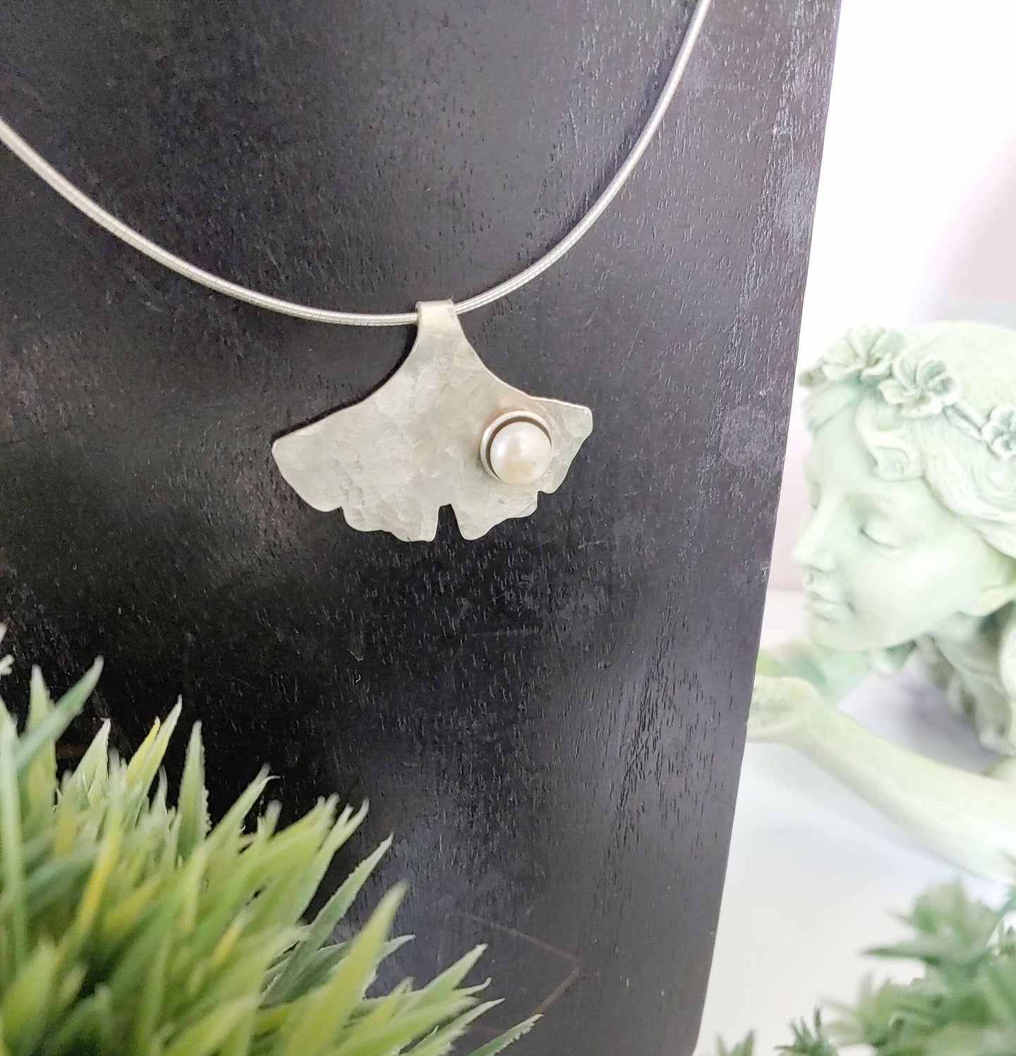 Ginkgo Leaf Necklace.