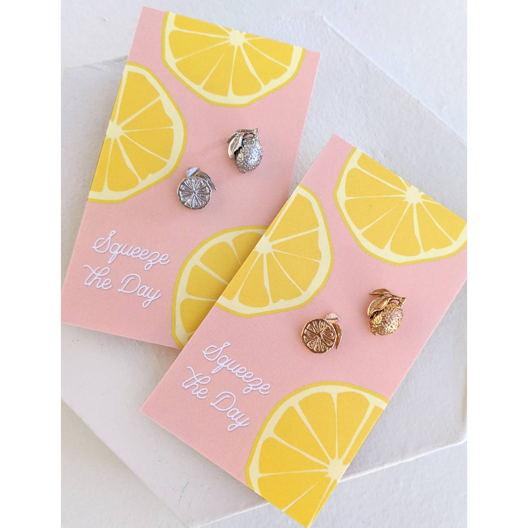 Lemon Earring Set- Gold