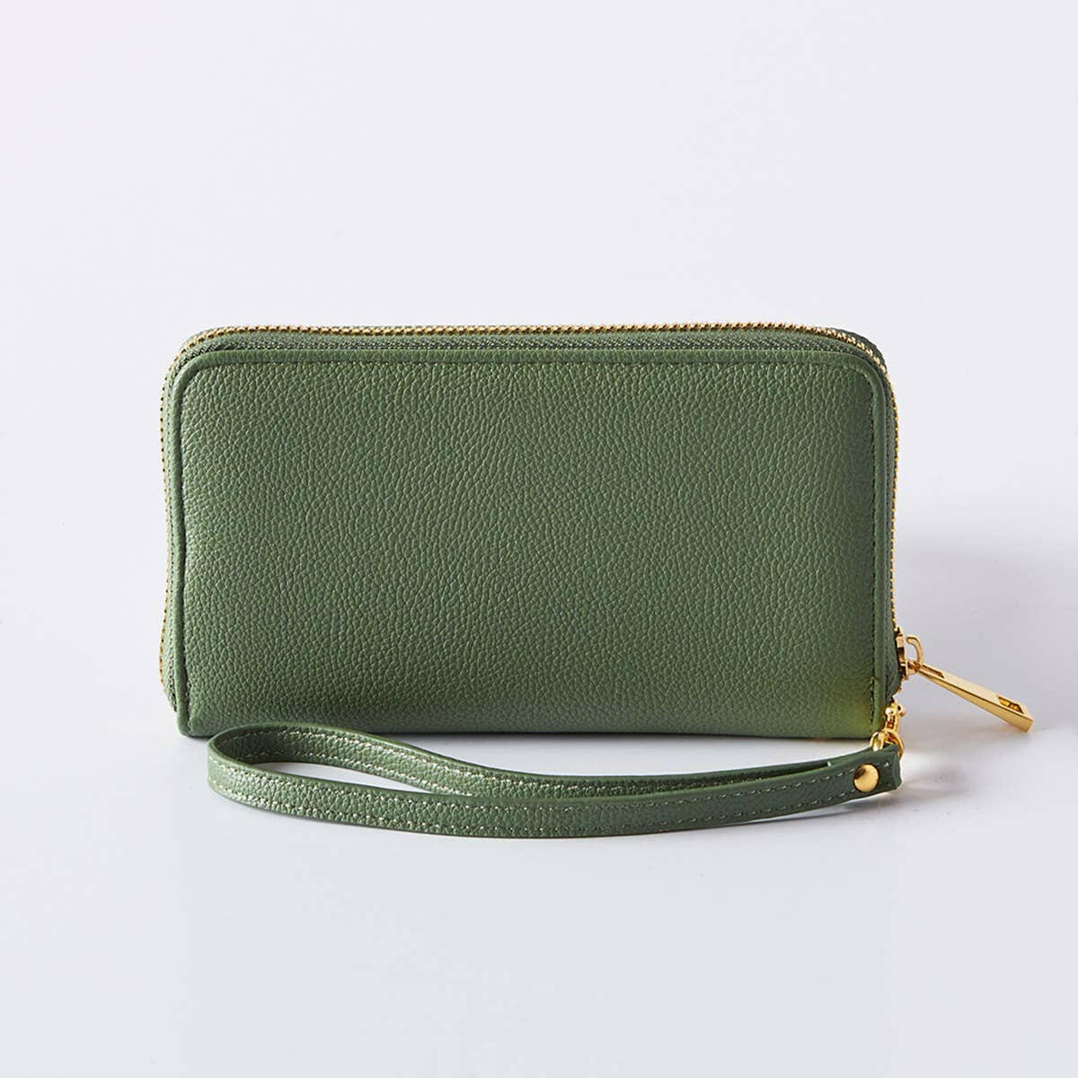 Vegan Leather Wristlet.