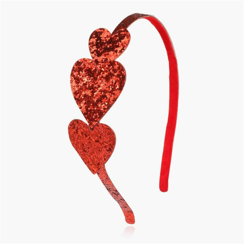 Red Heart Glitter Headband.