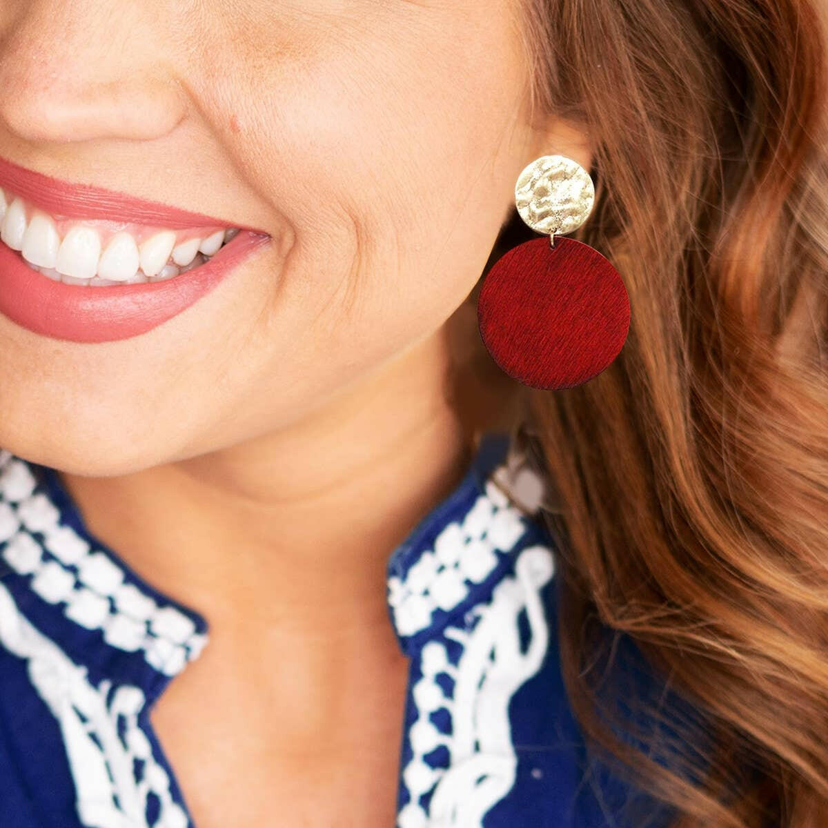 Red Natalie Earrings.