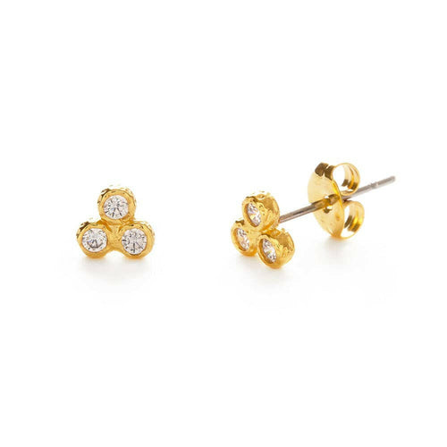 Crystal Triangle Stud Earring.
