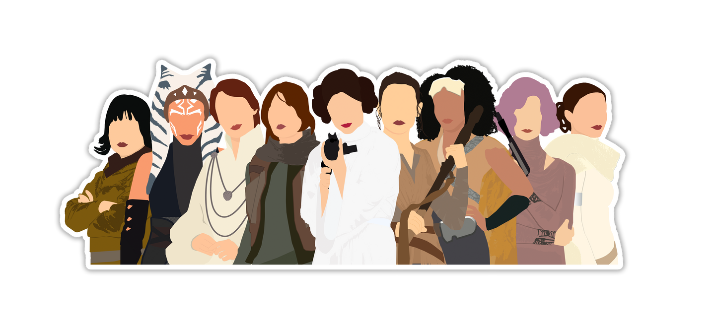 Female Star Wars Cast Sticker.