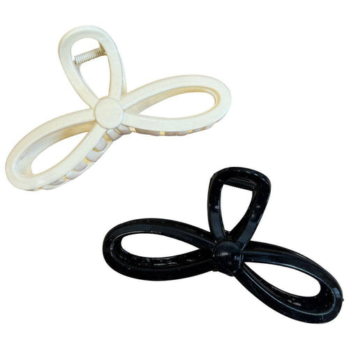 Looped Clip Set - Cream + Black.