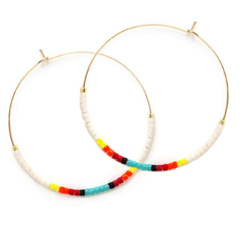 Japanese Seed Bead Hoops- New Mexico.