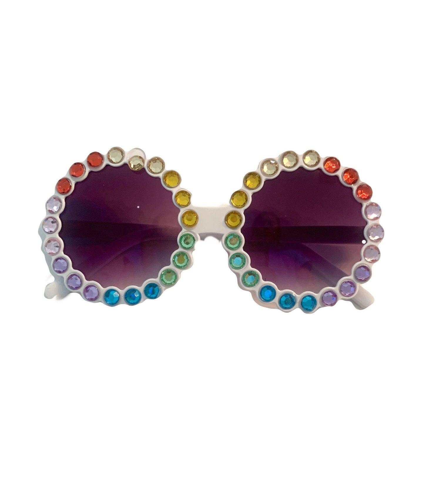 Rhinestone Sunglasses WHite.