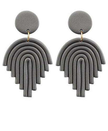 Gray Textured Clay Drop.