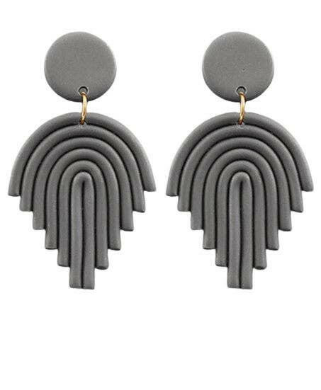Gray Textured Clay Drop.