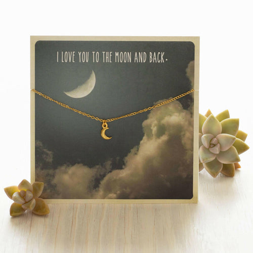 Carded Gift Necklace - Moon.